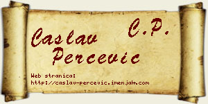 Časlav Perčević vizit kartica